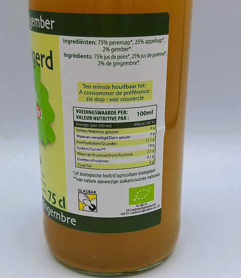 Perensap met gember 75cl