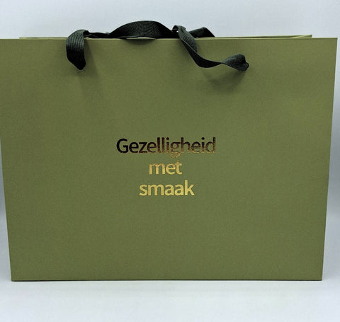Geschenkzakje large 'Gezelligheid met smaak'