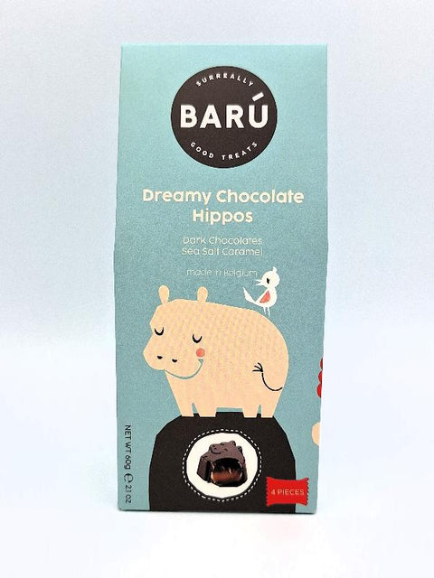 Dreamy chocolate hippos dark chocolate/sea salt 60g