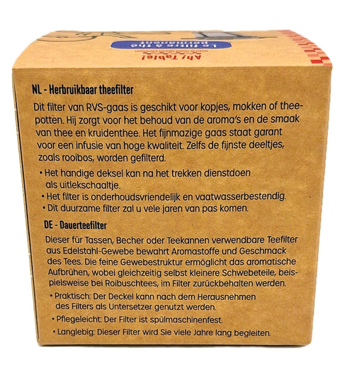 Theefilter met zeer fijn RVS-gaas