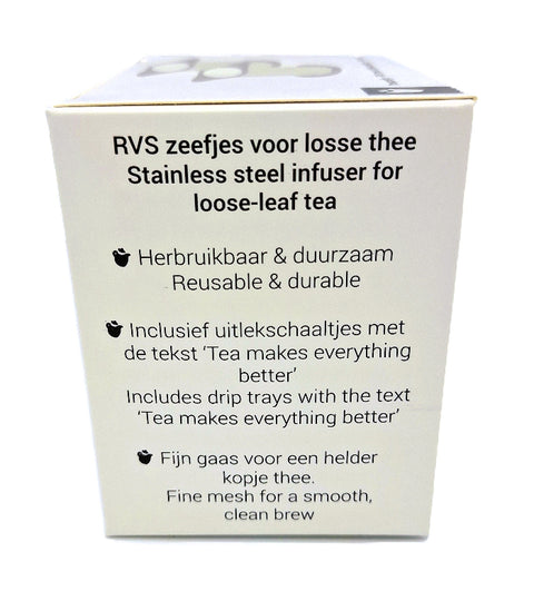 Set van 2 theefilters met uitlekbakje