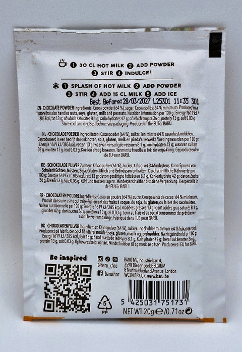 Dark hot chocolate powder 20g